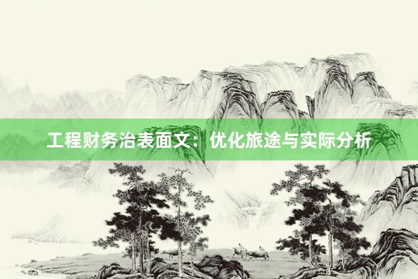 工程财务治表面文：优化旅途与实际分析